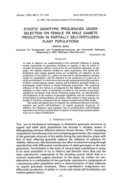 selection on female or male gamete