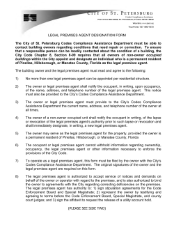 legal premises agent designation form