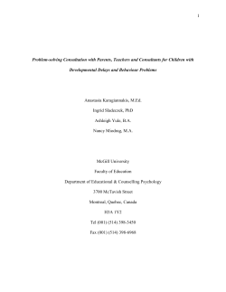 Problem-solving Consultation for Students with