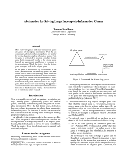 Abstraction for Solving Large Incomplete