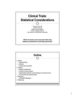 Clinical Trials: Statistical Considerations