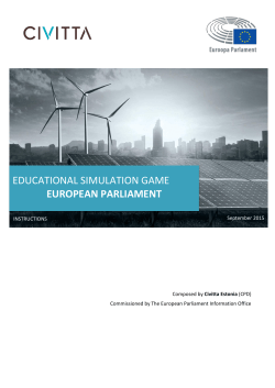 EDUCATIONAL SIMULATION GAME EUROPEAN PARLIAMENT