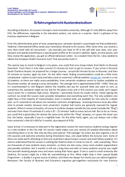 Erfahrungsbericht Auslandsstudium - European University Viadrina