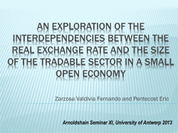 Structural Real Exchange Rates, Tradable Goods share in GDP and