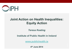Joint Action on Health Inequalities Equity Action by Teresa Keating