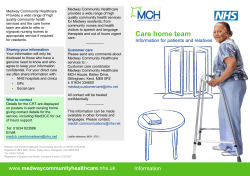 Care home team - Medway Community Healthcare