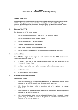 appendix 4 approved player points system (&ldquo;apps&rdquo;) 1. 2. 3. 4.