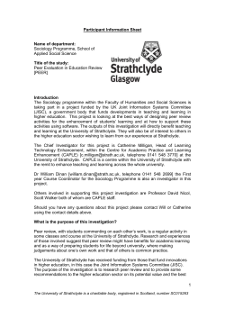 Appendix A: Participant Information Sheet