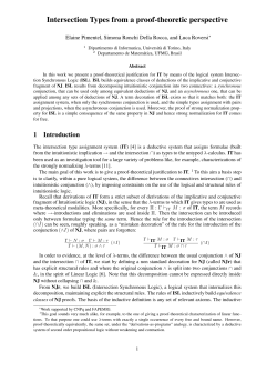 Intersection Types from a proof