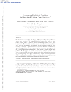 Necessary and Sufficient Conditions for Generalized