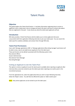 Searching the Talent Pool as a Recruiter