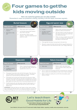 Four games to get the kids moving outside