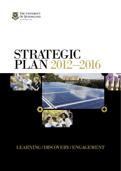 Strategic Plan2012&ndash;2016 - University of Queensland
