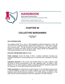 Collective Bargaining - County Commissioners` Association of Ohio