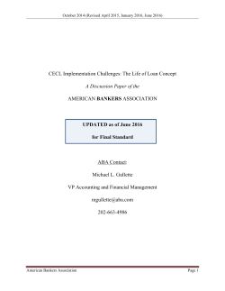 CECL Implementation Challenges
