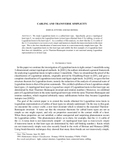 CABLING AND TRANSVERSE SIMPLICITY In this paper we