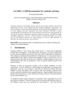 AACORN: A CBR Recommender for Academic
