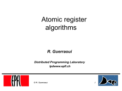A 1-N atomic fail-stop algorithm - Introduction to Reliable and