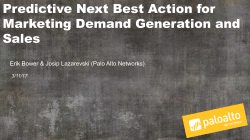 Predictive Next Best Action for Marketing Demand