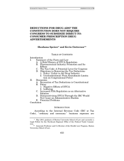 deductions for drug ads?