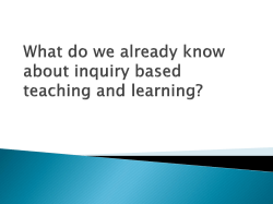Inquiry Based Learning