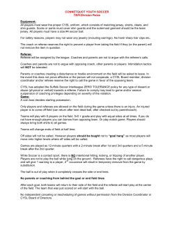 CONNETQUOT YOUTH SOCCER 7/8/9 Division Rules Equipment