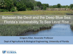 Between the Devil and the Deep Blue Sea: Florida`s Vulnerability To