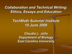 Collaboration and Technical Writing