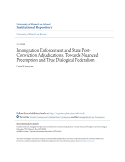 Immigration Enforcement and State Post