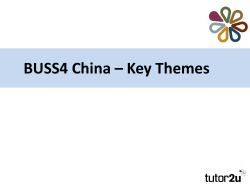 Key Strategic Themes to Explore