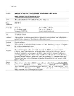 Cairns 4: Passing Cr - IEEE 802 LAN/MAN Standards Committee