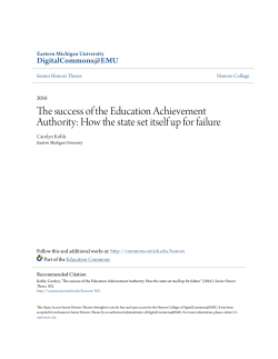 The success of the Education Achievement Authority: How the state