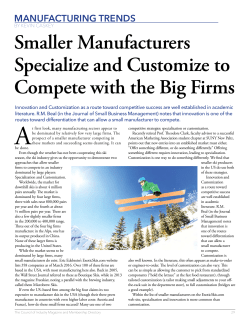 Smaller Firms Customize to Compete