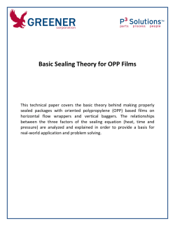 Basic Sealing Theory for OPP Films