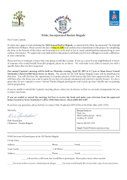 Team Captain Letter 2017