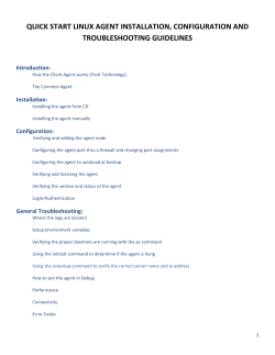 quick start linux agent installation, configuration and