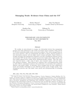 Managing Trade: Evidence from China and the US