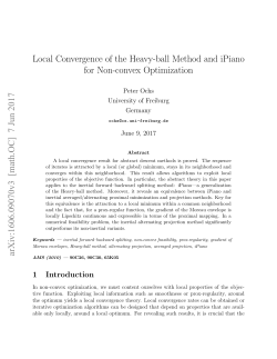 Local Convergence of the Heavy-ball Method and iPiano for Non