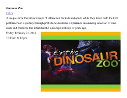 Dinosaur Zoo Erth`s A unique show that allows heaps of interaction