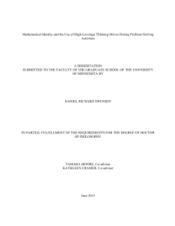 Mathematical Identity and the Use of High