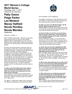 Patty Gasso Paige Parker Lea Wodach Macey