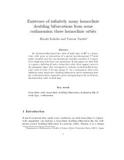 Existence of in nitely many homoclinic doubling bifurcations from