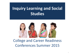 Inquiry Learning and Social Studies