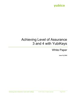 Achieving Level of Assurance 3 and 4 with YubiKeys