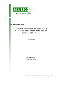 Food Price Policies and the Distribution of Body