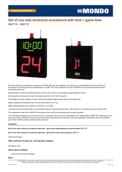 Set of one side shotclock scoreboard with time + game time