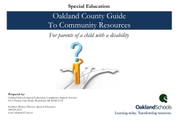 Oakland County Guide To Community Resources