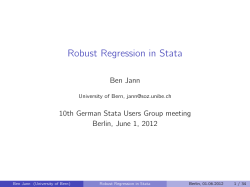 Robust Regression in Stata