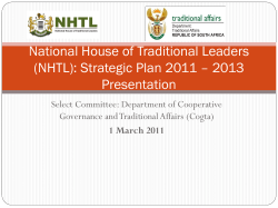 National House of Traditional Leaders (NHTL)