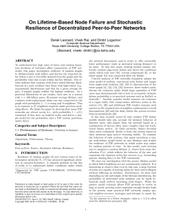 On Lifetime-Based Node Failure and Stochastic